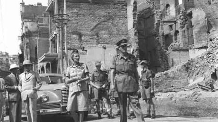 Lord and Lady Mountbatten visiting riot affected areas in Lahore in July 1947